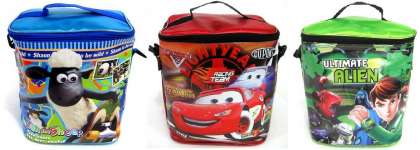 Lunch Bag JUMBO Selempang & Ransel ( bukaan atas ) shuan the sheep ,  ben ten & cars