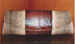 Snake leather clutch,  code RWG 045
