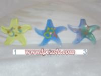 starfish-shape coloured glaze pendant