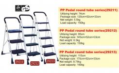 WORK BENCH and LADDERS >> ladders >> PP PEDAL ROUND TUBE SERIES 29211 29212 29213