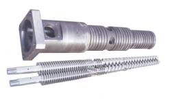 twin conical screw barrel