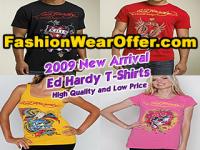 Wholesale 2009 Ed Hardy T-Shirts, USD 15, Free Shipping