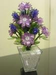 Bunga Dahlia kombinasi Bunga Lavender dari bahan manik akrilik