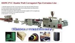 HDPE/PP/PVC Double Wall Corrugated Pipe Extrusion Line