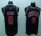 Chicago Bulls # 9 DENG Authentic Black Jersey