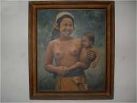Lukisan Wanita Bali karya Doellah 1961