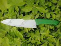HR-5S71WH ( ceramic knife,  6" white blade,  green silicone handle)