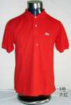 Authentic men' s polo shirt,  red color,  free shipping