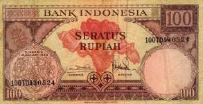 ( Ready Stok Langka ) Uang 100 ( seratus ) rupiah 1959 ( kode barang: 0470 )
