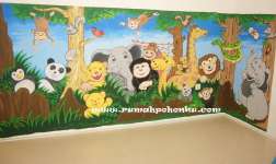 mural binatang hutan