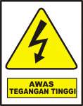 Rambu Keselamatan ( Awas tegangan Tinggi ) )