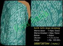 Batik Cirebon,  Motif Mega Mendung Hijau Tosca