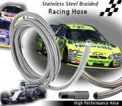 High performance hose for race car fluid line