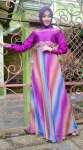 Busana Muslim Gamis Pesta E-101 # Rainbow Forest