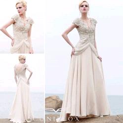 sell noble backless royal floor length ivory ceremony dresses 80881