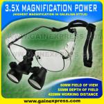 3.5x Dental Surgical Binocular Loupes Titanium Frame