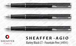 ( sheaffer) " Authorised Distributor for Indonesia " - A G I O Barley Black CT - FP# 454 Metal Pen Promosi / Hadiah / Souvenir