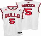 Chicago Bulls # 5 Boozer White Jersey