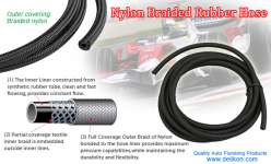 Nylon over braided rubber hose for cars high performance racing hose