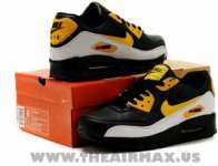 Nike Air Max 90 Men Shoes Black white yellow