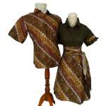 Dress Batik Sarimbit Parang Nency ijo