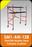 ( Model : SM1-AN-128) Snager Mobile Steel Portable Scaffold / Tangga Metal Perancah Serbaguna
