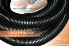 Vacuum PVC coated steel flexible conduit for high flex industry wiring installation,  PVC coated flexible steel conduit