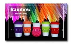 mug keramik rainbow