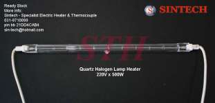 Jual Quartz Halogen Lamp IR Heater - Import