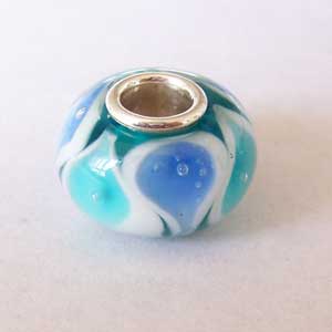 One-Piece Solid Sterling Silver Core Glass Beads