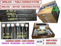 WIRELESS PUBLIC ADDRESS SYSTEM KARACHI ISLAMABAD ALL PAKISTAN = WIRELESS MEETING CONFERENCE PA SYSTEM = LIVE ANNOUNCEMENT AUDIO PRESENTATION SYSTEM = DELIVERY & INSTALLATION ANYWHERE IN PAKISTAN = 0300 2529922