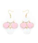 Pink floating earrings pink