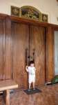pintu dari kayu trembesi solid komplit sama jendela,  ukuran 155( lebar) x 255( tinggi) x8cm( tebal)