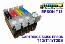 CARTRIDGE SCISS EPSON STYLUS T11,  T13,  T20E,  TX101,  TX110,  TX111,  TX121,  TX210,  TX200,  TX220,  TX300F,  TX400,  TX600,  T4 0W