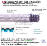 water seal electric Braided Flexible metallic Conduit protects cable in steel mill