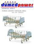 HOSPITAL BED MANUAL THREE CRANK MANUAL BED Type : HCB - M0032A/ B " ACARE"