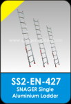 ( Model : SS2-EN-427) Snager Single Aluminium Ladder / Tangga Aluminium Tunggal