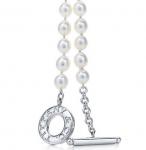 Tiffany Toggle Link Necklace with Cultured Fresh Water Pearls,  tiffany fashion sliver jewelry