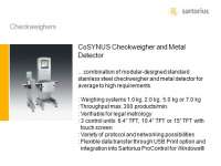 SARTORIUS.AG Checkweigher Plus Metal Detector