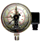 pressure gauge with contact