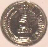 COIN 5 CENT SINGAPURA 1979