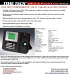 TIME TECH T88 Fingerprint Time attendance & Access Control