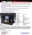 Fingerprint Time Attendance & Access Control ; TIME TECH F20