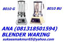 Blender Waring Model 8010 G,  Blander Waring Type : 8010 BU .Hubungi Ibu ANA: 021-96835260 HP: 081318501594 email suksesmakmur65@ yahoo.com