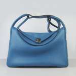 Hermes Lindy Bag 34cm blue Silver