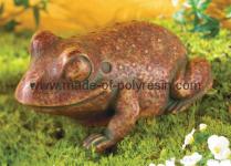 burnished finish resin frog,  polyresin frog,  garden frog sculpture