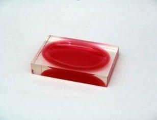 Cute Clear And Red Pottery Soap Dishes