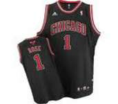Chicago Bulls # 1 Derek Rose Authentic Black Jersey