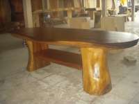 Suar wood oval dinning table