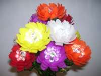 Bunga crysant warna warni doff